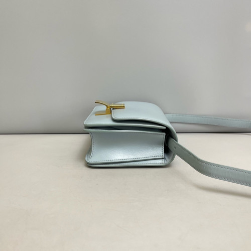 Celine Small Classic Box Smooth Calfskin Dusty Blue