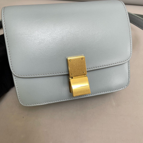 Celine Small Classic Box Smooth Calfskin Dusty Blue