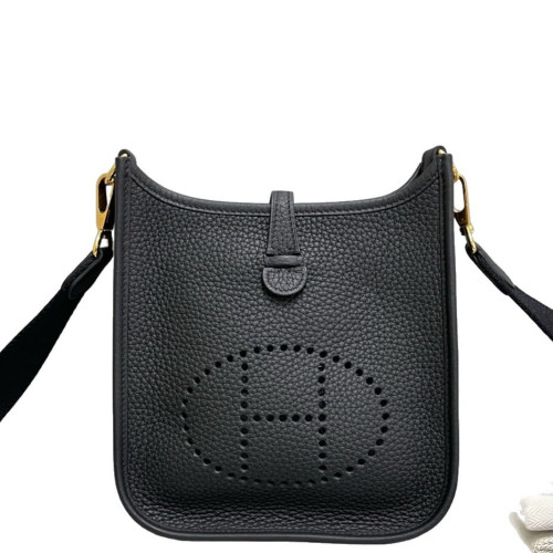 Hermes Mini Evelyne Taurillon Clemence 89 Noir