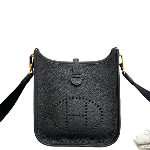 Hermes Mini Evelyne Taurillon Clemence 89 Noir