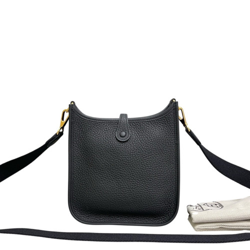 Hermes Mini Evelyne Taurillon Clemence 89 Noir