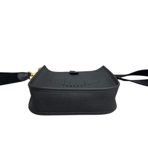 Hermes Mini Evelyne Taurillon Clemence 89 Noir