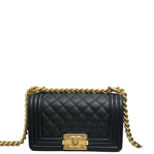 Chanel Quilted Mini Boy Flap Caviar Black