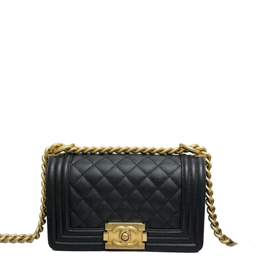 Chanel Quilted Mini Boy Flap Caviar Black