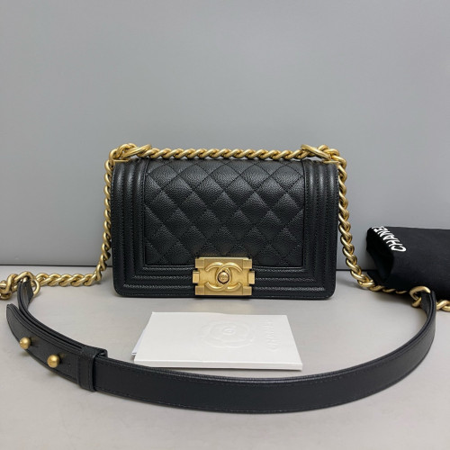 Chanel Quilted Mini Boy Flap Caviar Black