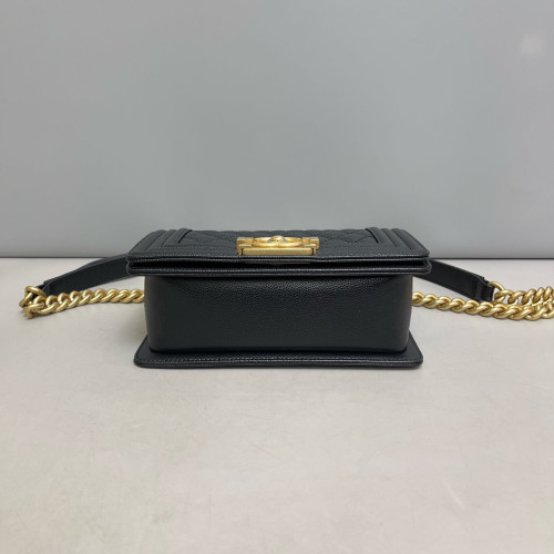Chanel Quilted Mini Boy Flap Caviar Black