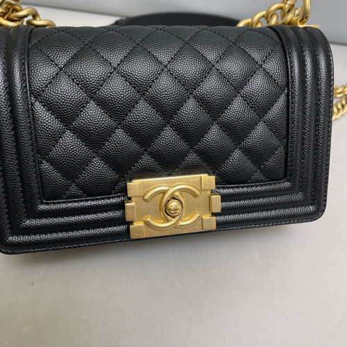 Chanel Quilted Mini Boy Flap Caviar Black