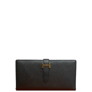 Hermes Bearn Gusset Wallet Epsom 89 Noir