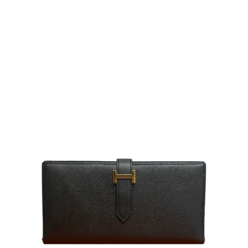 Hermes Bearn Gusset Wallet Epsom 89 Noir