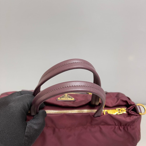 Prada Two-Way Bag Tessuto Nylon Burgundy Prada Two-Way Bag Tessuto Nylon Burgundy