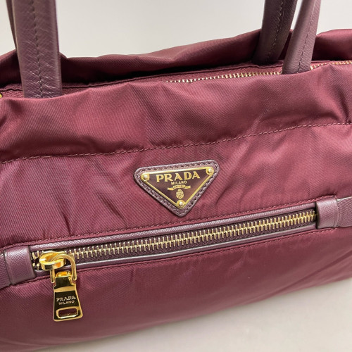 Prada Two-Way Bag Tessuto Nylon Burgundy Prada Two-Way Bag Tessuto Nylon Burgundy