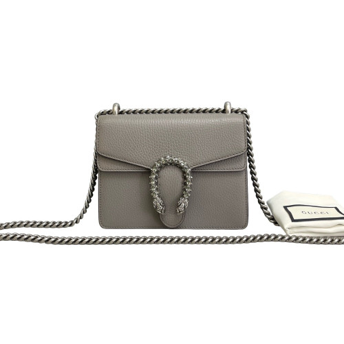 Gucci Mini Dionysus Grained Calfskin Grey