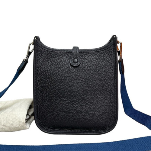Hermes Mini Evelyne Taurillon Clemence S4 Deep Blue