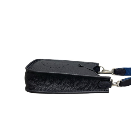 Hermes Mini Evelyne Taurillon Clemence S4 Deep Blue