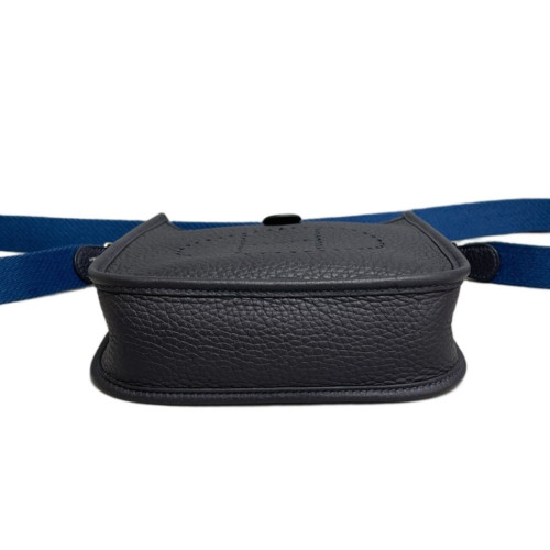 Hermes Mini Evelyne Taurillon Clemence S4 Deep Blue