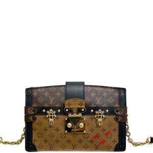 Louis Vuitton Trunk Clutch Monogram Brown Black