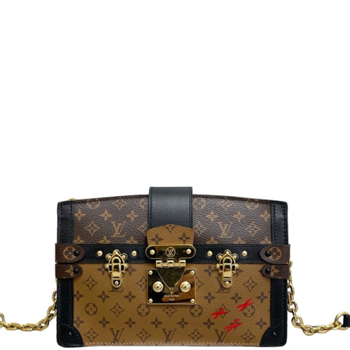 Louis Vuitton Trunk Clutch Monogram Brown Black