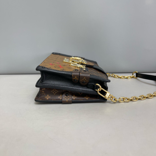 Louis Vuitton Trunk Clutch Monogram Brown Black