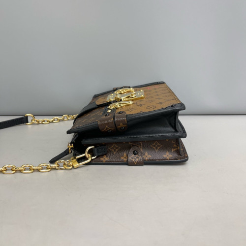 Louis Vuitton Trunk Clutch Monogram Brown Black