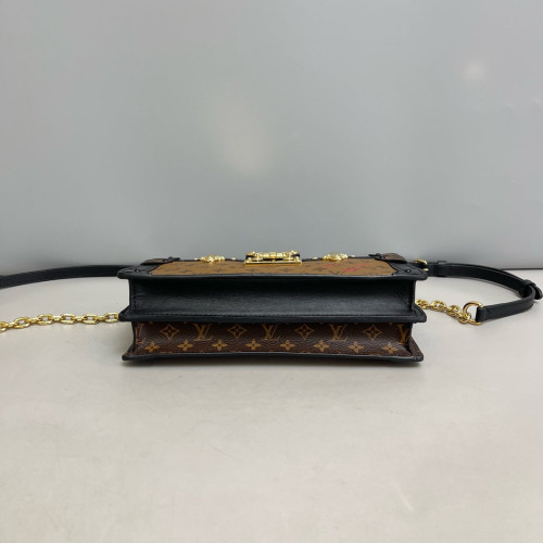 Louis Vuitton Trunk Clutch Monogram Brown Black