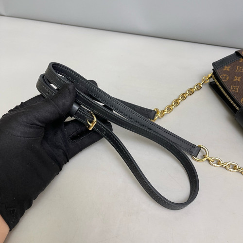 Louis Vuitton Trunk Clutch Monogram Brown Black