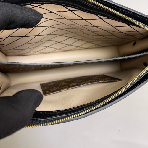 Louis Vuitton Trunk Clutch Monogram Brown Black