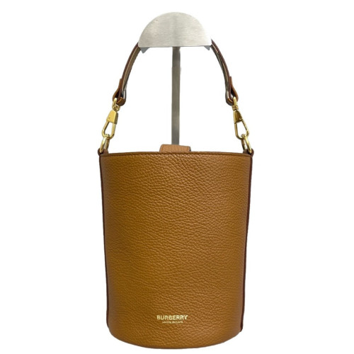 Burberry Bucket Grained Calfskin Brown