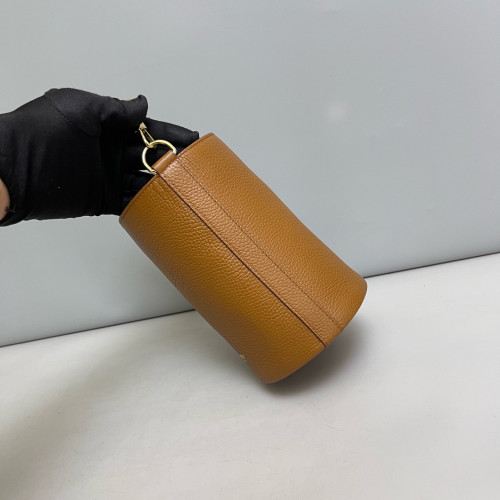 Burberry Bucket Grained Calfskin Brown