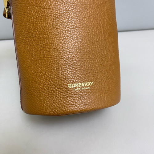 Burberry Bucket Grained Calfskin Brown