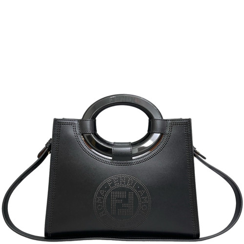 Fendi Runaway Shopping Tote Calfskin Black
