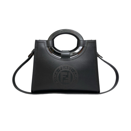 Fendi Runaway Shopping Tote Calfskin Black