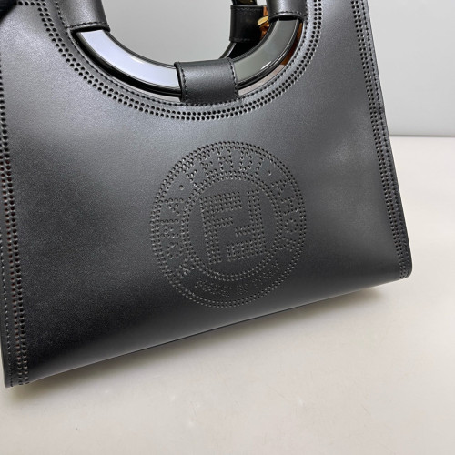 Fendi Runaway Shopping Tote Calfskin Black