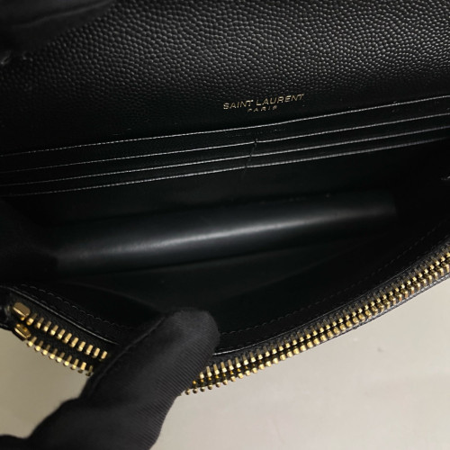 Yves Saint Laurent Small Envelope Chain Wallet Caviar Black Yves Saint Laurent Small Envelope Chain Wallet Caviar Black