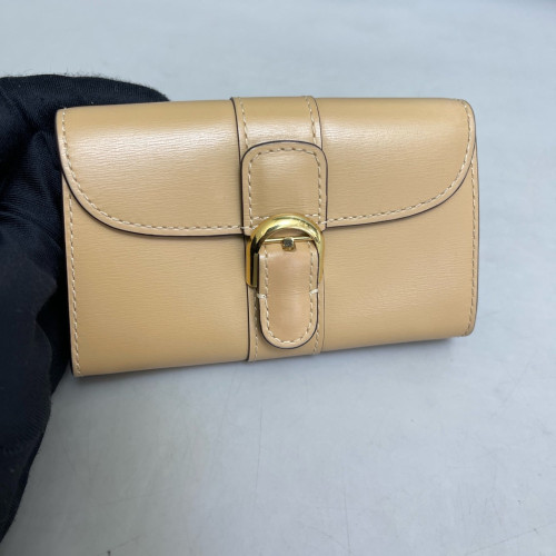 Delvaux Clutch Calfskin Natural Tan