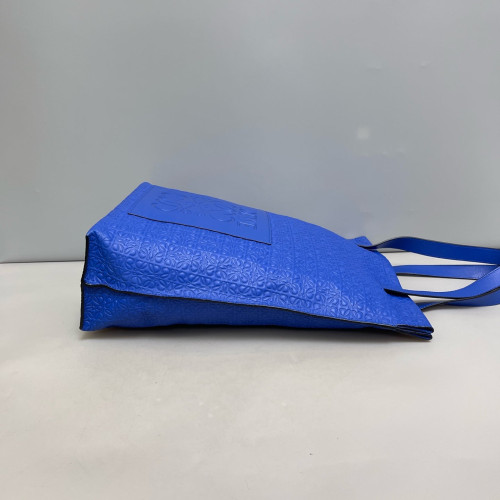 Loewe Two-Way Bag Anagram Debossed Calfskin Blue