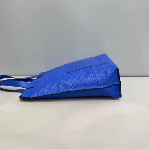 Loewe Two-Way Bag Anagram Debossed Calfskin Blue