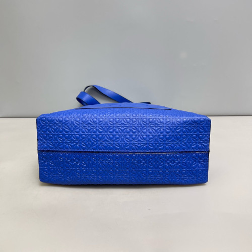 Loewe Two-Way Bag Anagram Debossed Calfskin Blue
