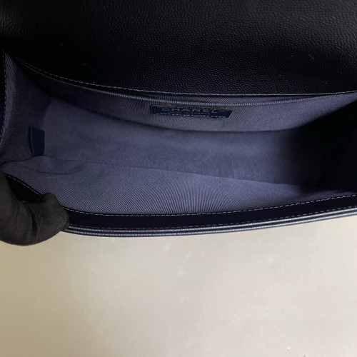 Chanel Quilted Medium Boy Flap Caviar Blue