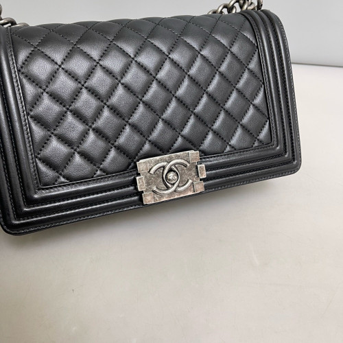 Chanel Quilted Medium Boy Flap Calfskin Black