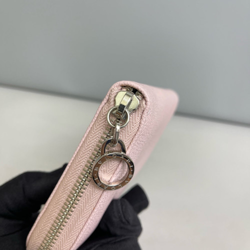 Bvlgari Continental Wallet Calfskin Pink