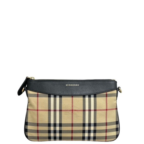 Burberry Crossbody Bag House Check Calfskin Beige Black Red