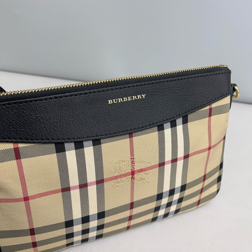 Burberry Crossbody Bag House Check Calfskin Beige Black Red
