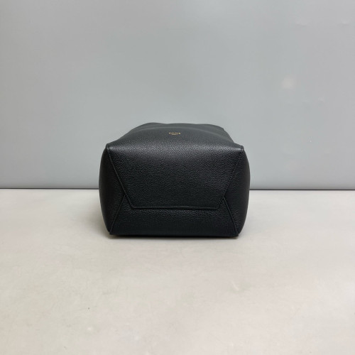 Celine Sangle Small Bucket Bag Grained Calfskin Black