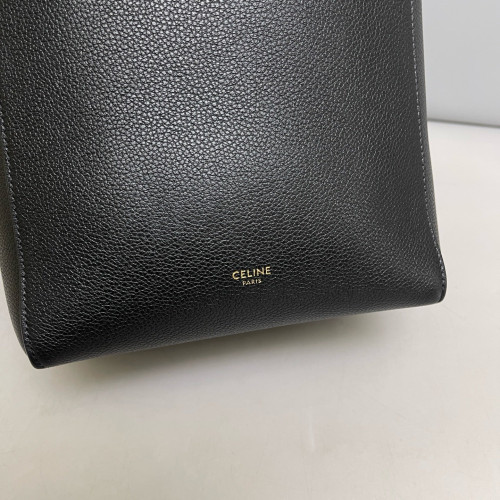 Celine Sangle Small Bucket Bag Grained Calfskin Black
