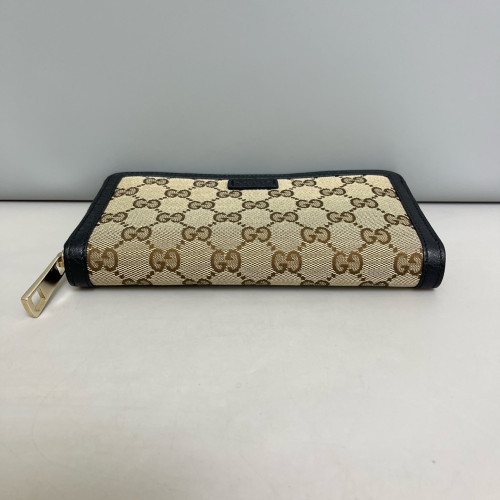 Gucci Continental Wallet GG Plus Monogram Brown Black