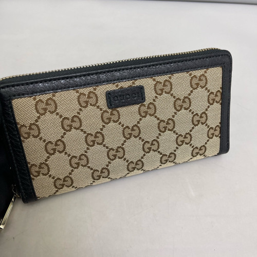 Gucci Continental Wallet GG Plus Monogram Brown Black