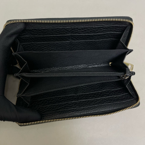 Gucci Continental Wallet GG Plus Monogram Brown Black