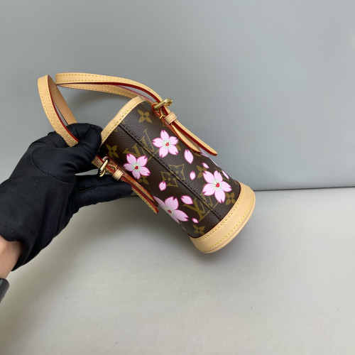 Louis Vuitton X Takashi Murakami Nano Lockme Bucket Monogram Brown