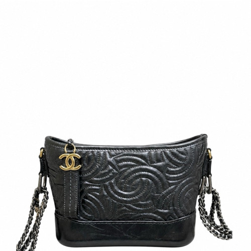 Chanel Small Gabrielle Hobo Calfskin Black