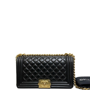 Chanel Quilted Medium Boy Flap Calfskin Black